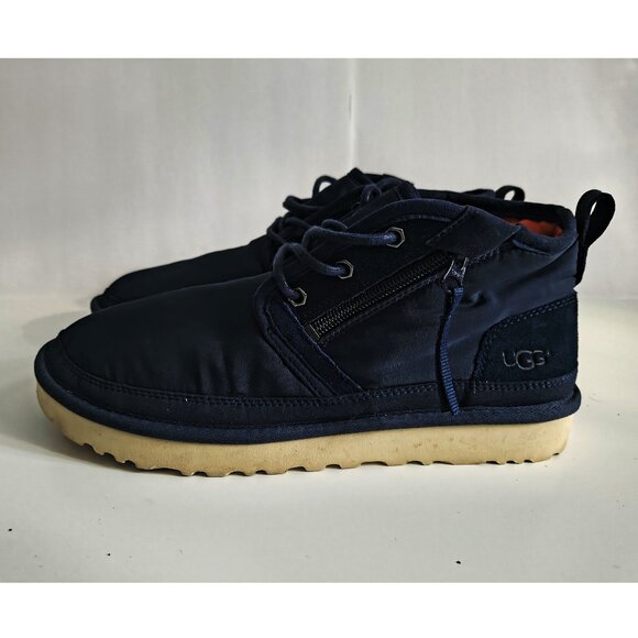 UGG Neumel Zip Chuka Men's Navy Blue Lace Up Zip Boots - Picture 6 of 8